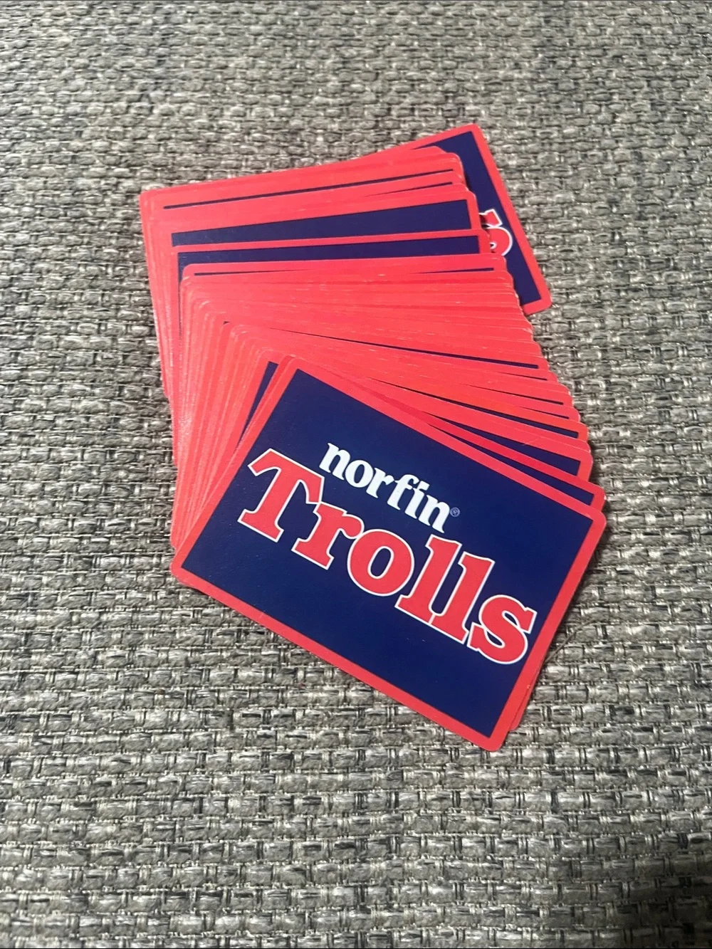 Norfin Trolls Kids Playing Cards – Blue Box with Yellow Hair Troll